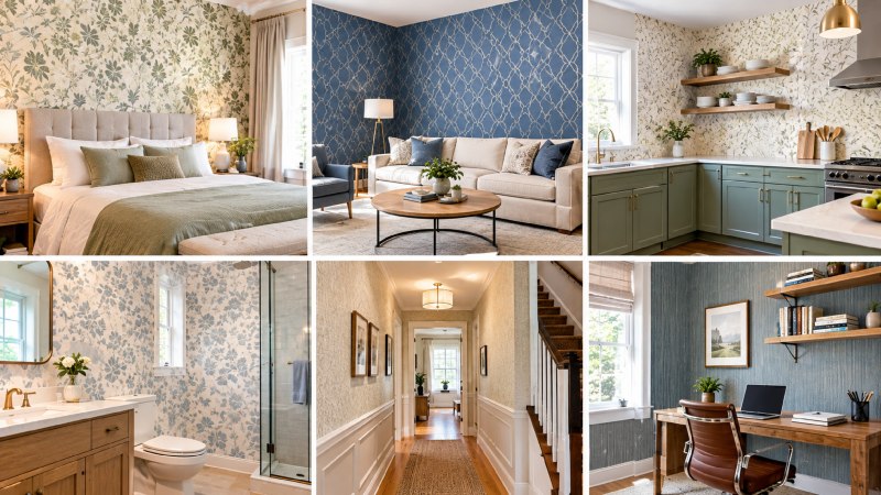 The Complete Guide to Choosing Wallpaper for Bedrooms, Living Rooms, and More