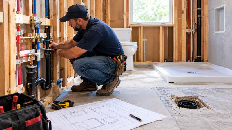 bathroom remodel plumbing